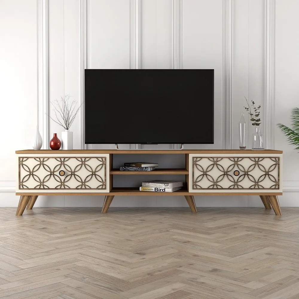 TV polica Class Walnut Cream