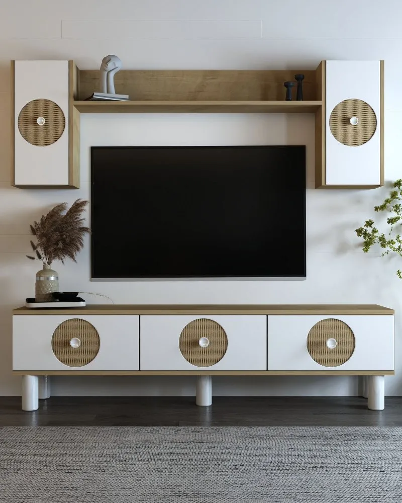 TV polica Deren Bohem Sapphıre Oak Hazeran