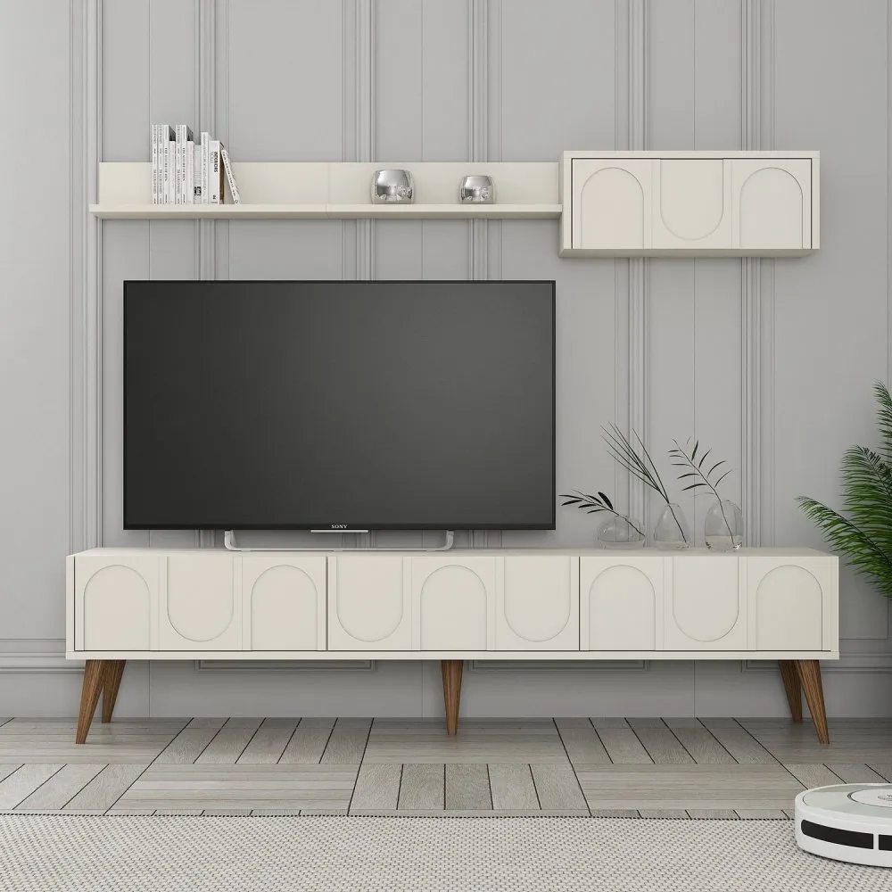 TV polica Lyon 2 Cream Walnut