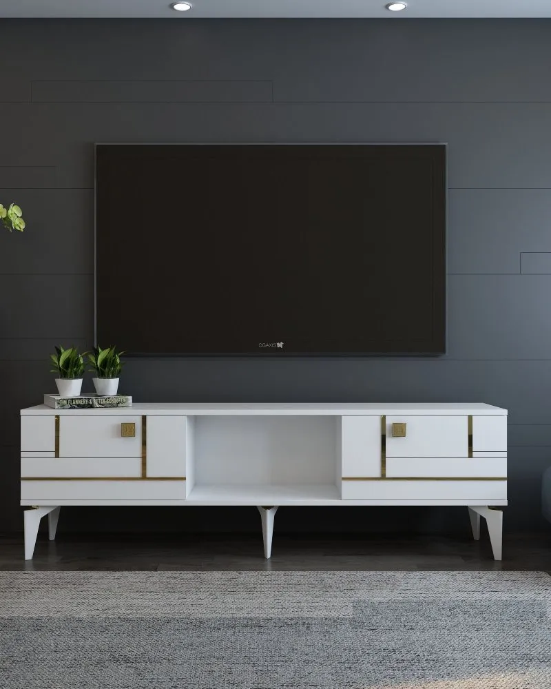 TV polica Madera White Gold