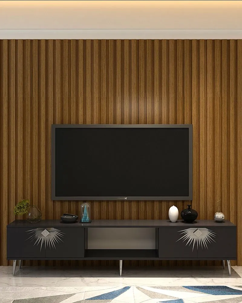 TV polica Nida Anthracite Silver