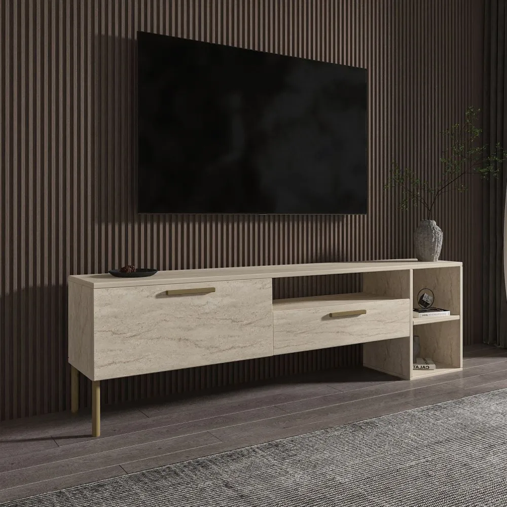 TV polica Parion Travertine