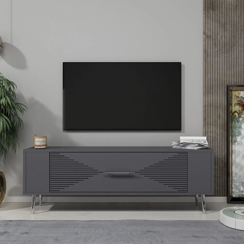 TV polica Retrol1 Anthracite Silver