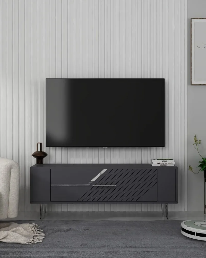 TV polica Retrolp5 Anthracite Silver