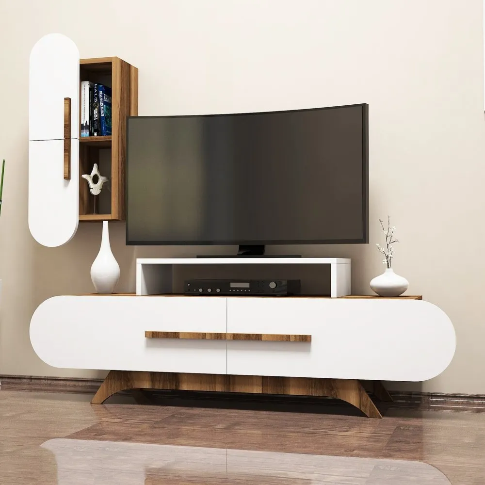 TV polica Rose S Walnut White