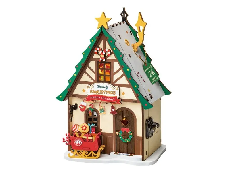 Twinkling Christmas House, drvena maketa