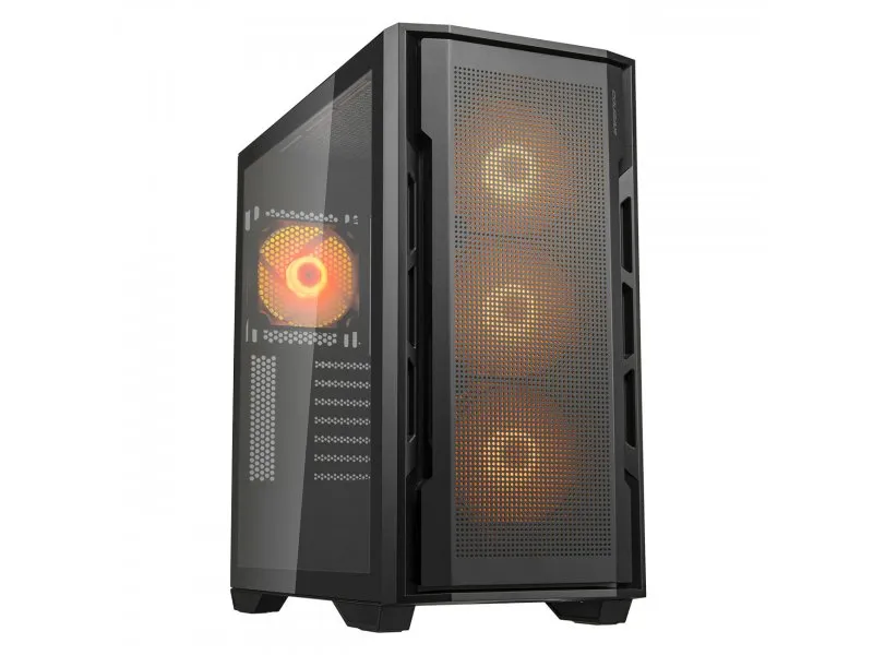 Uniface RGB Black Midi Tower Mesh Front Panel 4 x 120mm ARGB