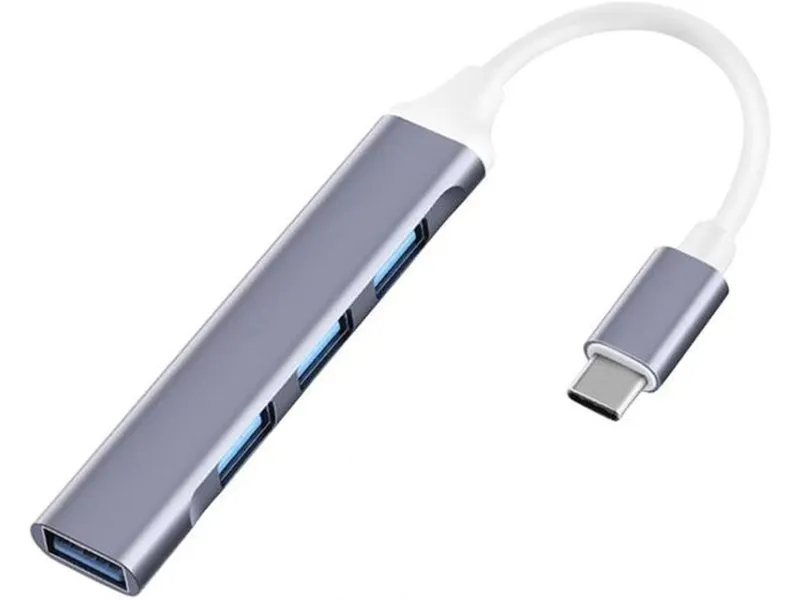 USB 3.1 tip C - HUB 4port USB 3.0 crni