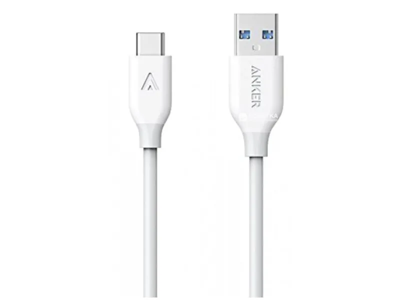 USB Kabl PowerLine Select 0,9m USB-A to USB-C (Bela) USB 2.0