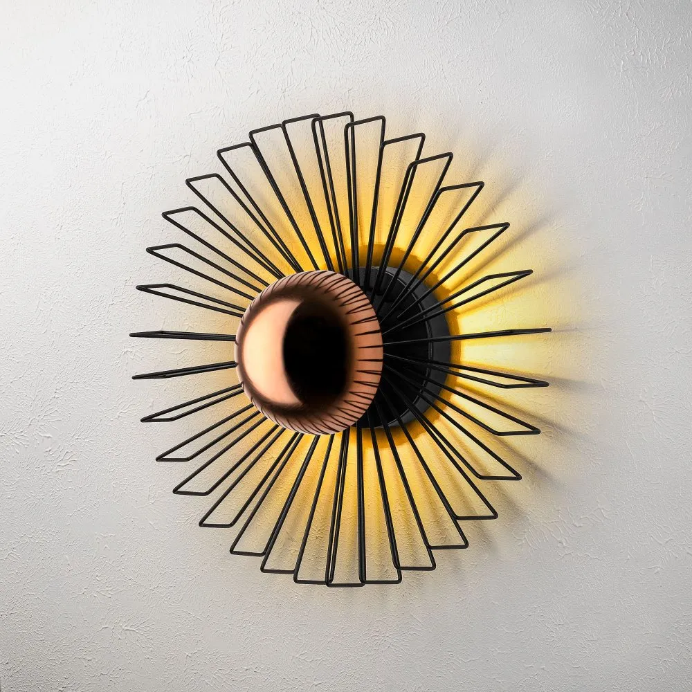 Vall Lamp zidna crna lampa Kaya 15230 M