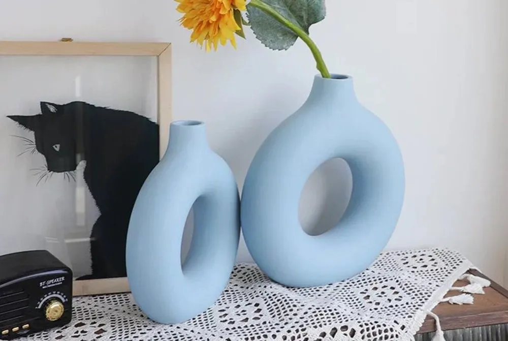 Vaza set Iskandinav Halka Light Blue