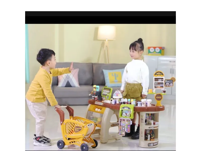 Veliki Supermarket Set Sa Kolicima