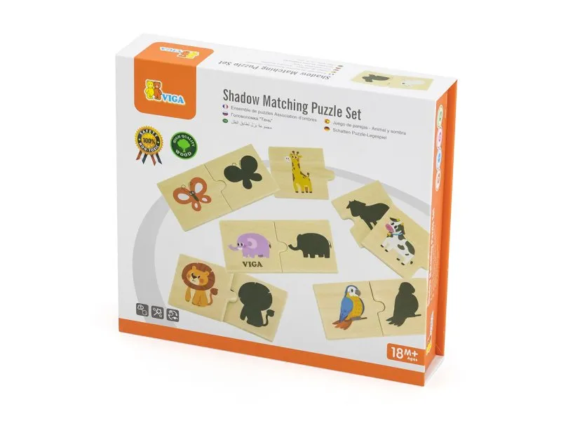 Viga puzzle životinje i njihove siluete
