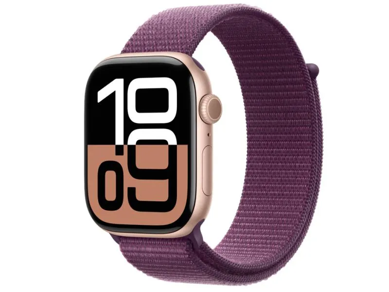 Watch S10 GPS 46mm Rose Gold Alu Case with Plum Sport Loop (mwwv3qv/a)