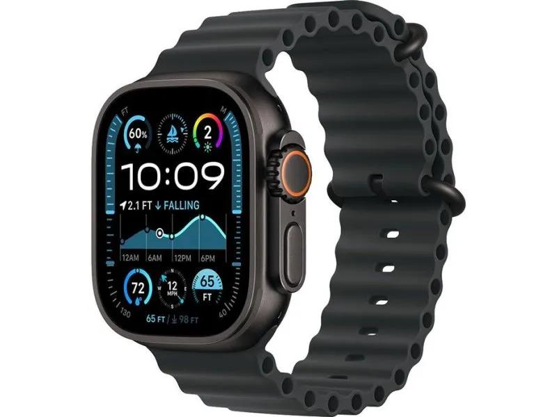 Watch Ultra2 v2 Cellular 49mm Black Titanium Case with Black Ocean Band (mx4p3se/a)