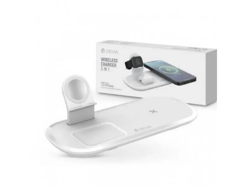 Wireless punjač 3u1 za telefon-sat-slušalice V5 15W