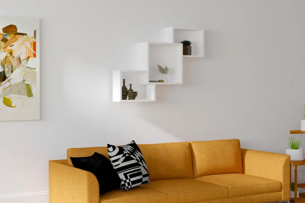 Zidna polica Silver White