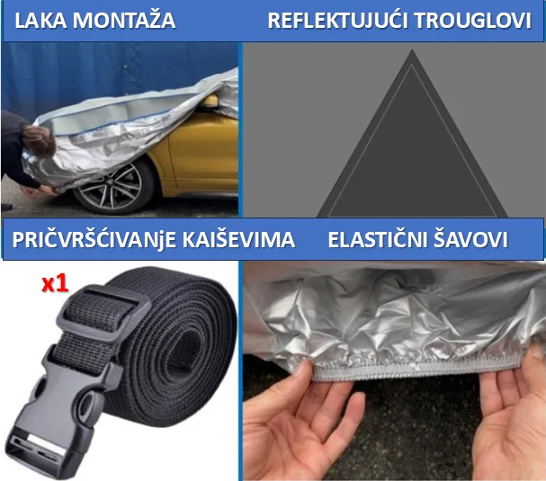 Cerada protiv grada za auto - veličina XL 533x178x119 - PROSET VTT doo