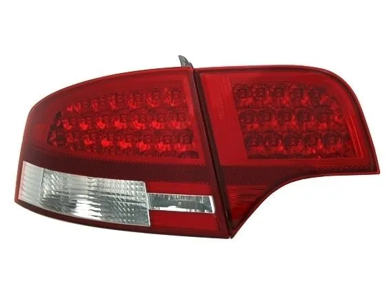 Kristalna LED štop svetla AUDI A4 karavan (2004-2007) - crvena / hrom - PROSET VTT doo