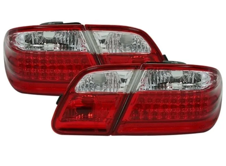 Kristalna LED štop svetla Mercedes W210 E-Class (95-02) - crvena / hrom - PROSET VTT doo