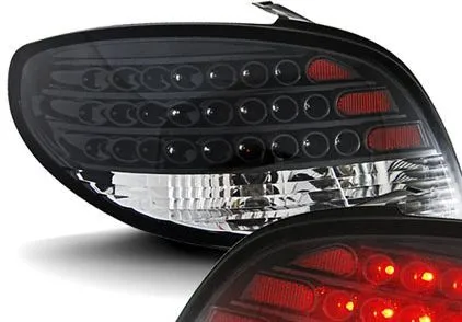 Kristalna LED štop svetla PEUGEOT 206 -  crna - PROSET VTT doo