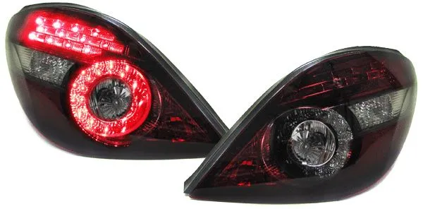 Kristalna LED štop svetla PEUGEOT 207CC (2006-2009) - crvena / hrom - PROSET VTT doo