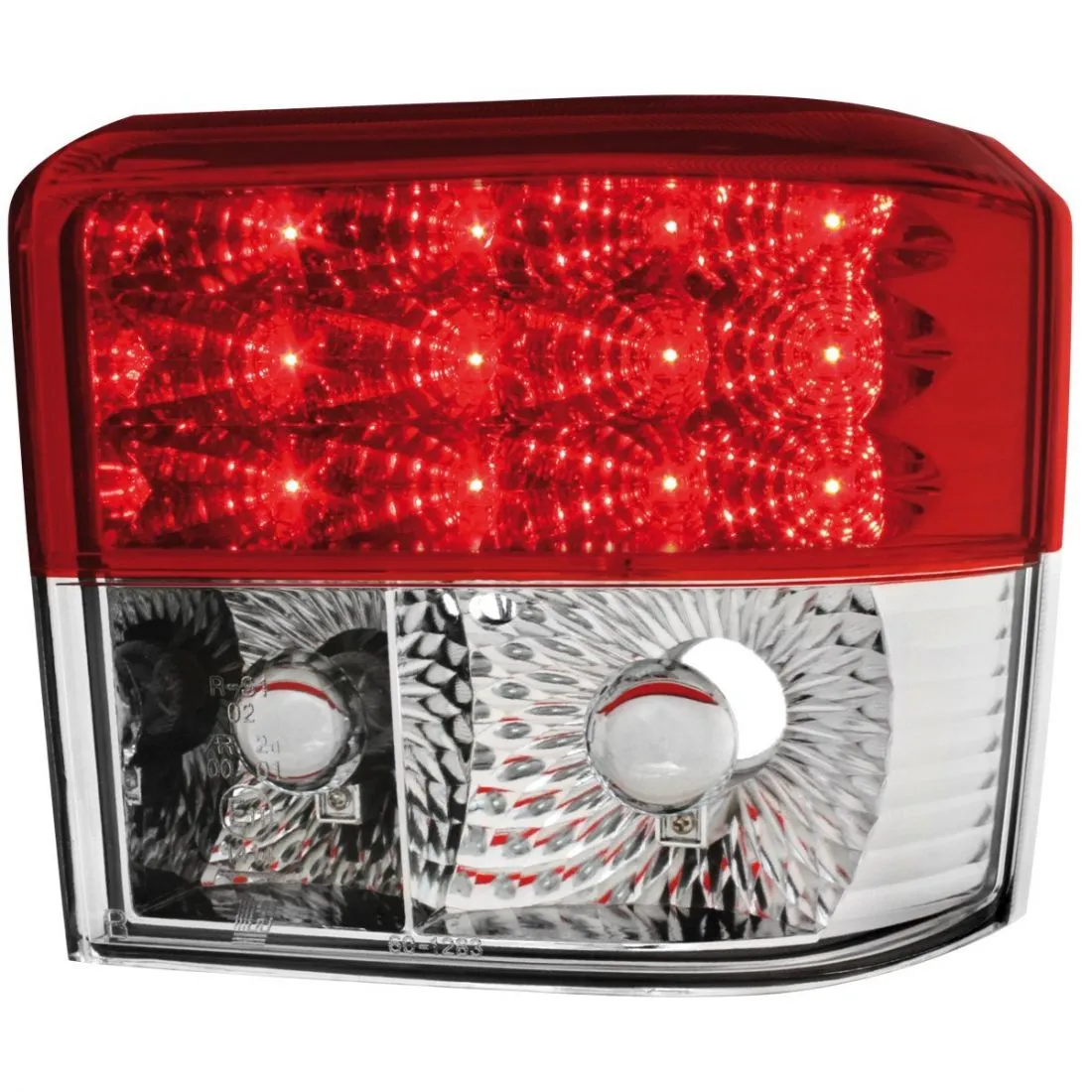 Kristalna LED štop svetla VW TRANSPORTER T4 (90-03) -  crvena / hrom - PROSET VTT doo