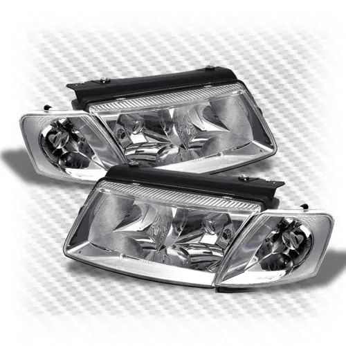 Kristalni Clear Glass farovi VW PASSAT B5 (1997-2000)  - crni - PROSET VTT doo