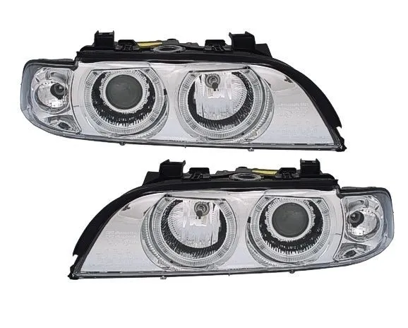 Kristalni farovi Angel Eyes BMW E39  (95-00) -  hrom - PROSET VTT doo