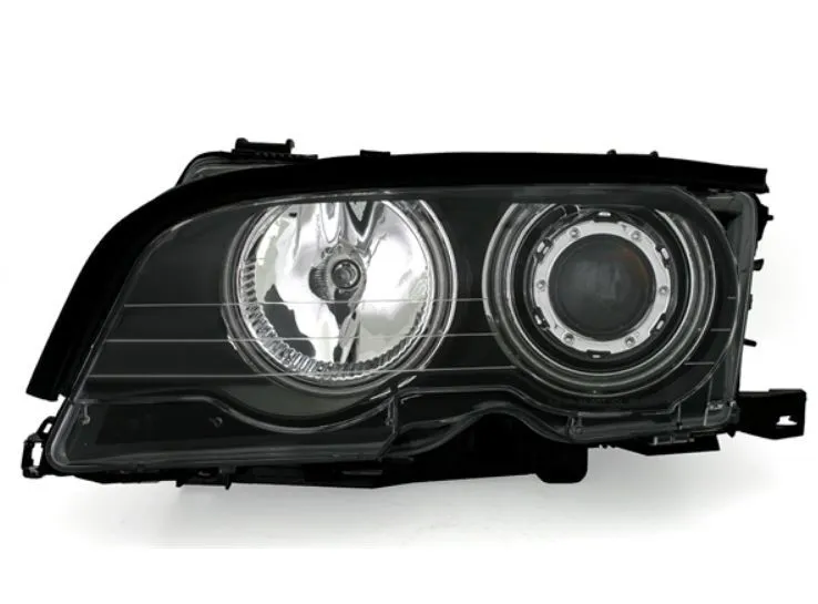 Kristalni farovi Angel Eyes BMW E46 Coupe / Cabrio (1999-2003) - crni - PROSET VTT doo