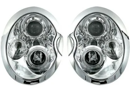Kristalni farovi Angel Eyes MINI COOPER (2002-2004) -  hrom - PROSET VTT doo