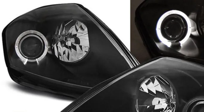 Kristalni farovi Angel Eyes Mitsubishi Eclipse (2000-2005) -  crni - PROSET VTT doo
