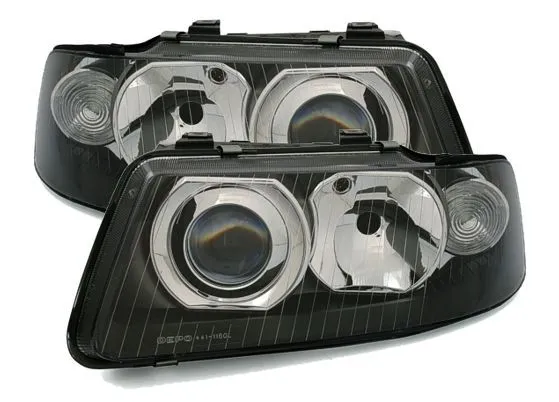 Kristalni farovi AUDI A3 (2000-2003) - crni - PROSET VTT doo