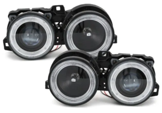 Kristalni farovi BMW E30  (87-90) - crni - PROSET VTT doo