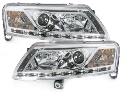 Kristalni farovi Day Line AUDI A6 (04-07) - hrom - PROSET VTT doo