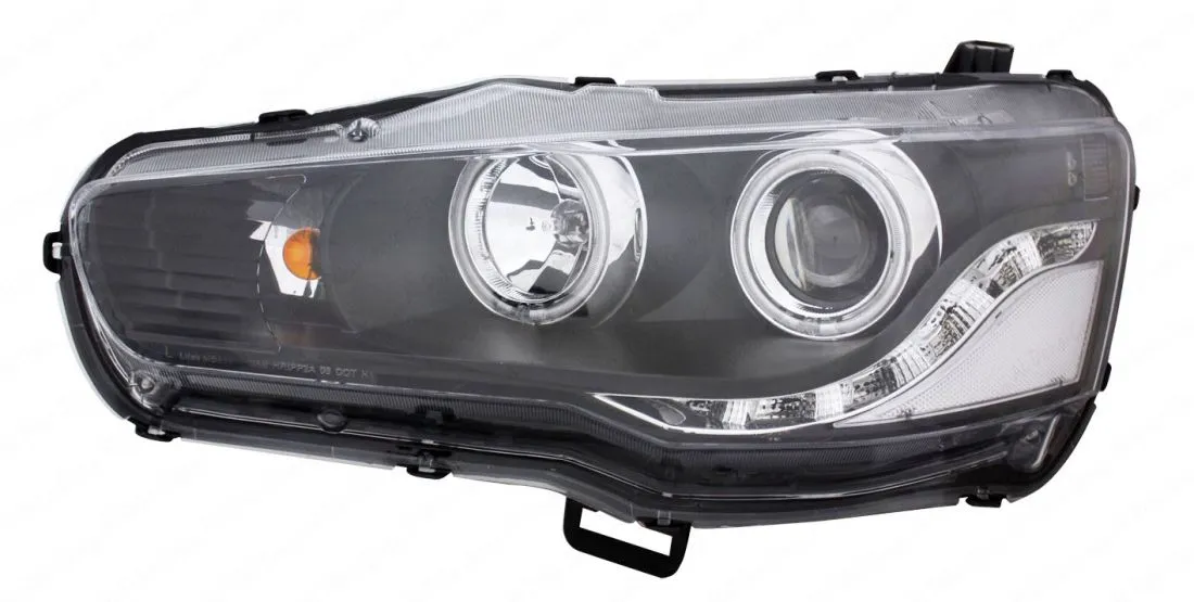 Kristalni farovi Devil Eyes Mitsubishi Lancer (2008-2011) -  crni - PROSET VTT doo