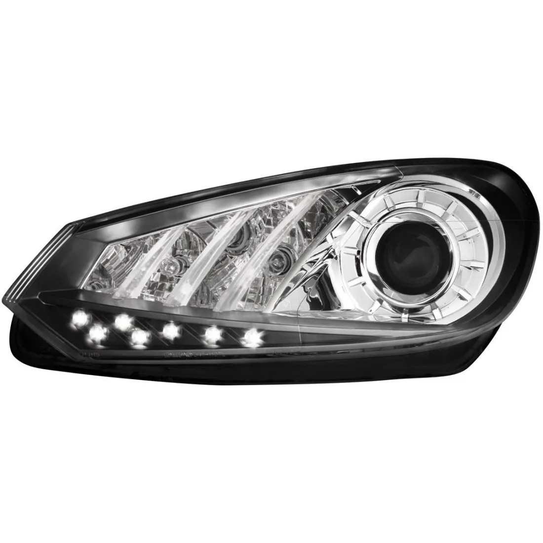 Kristalni farovi Devil Eyes VW GOLF 6 -  crni - PROSET VTT doo