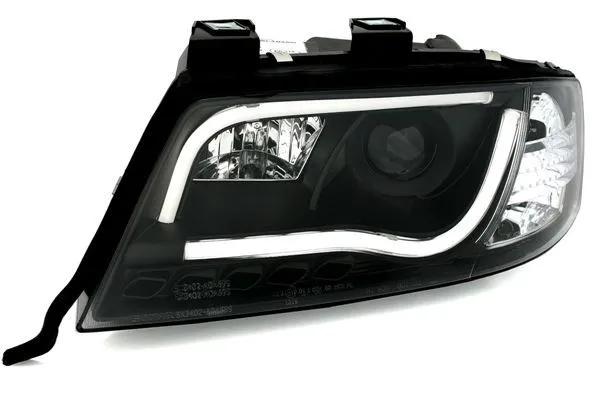Kristalni farovi Light Bar Design A6 c5 restyling (2001-2004) - crni - PROSET VTT doo