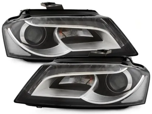 Kristalni farovi Light Bar Design AUDI A3 (2008-2012) -  crni - PROSET VTT doo