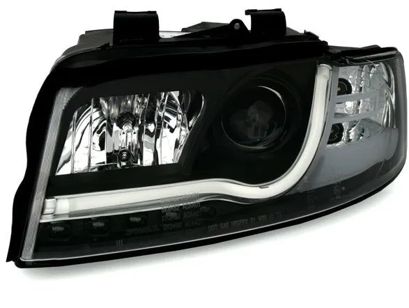 Kristalni farovi Light bar Design AUDI A4 B6 (2001-2007) - crni - PROSET VTT doo