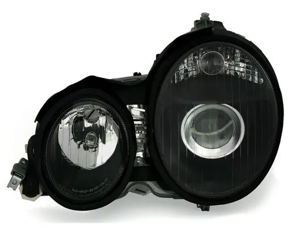 Kristalni farovi Mercedes W210 E-Class (95-99) - crni - PROSET VTT doo