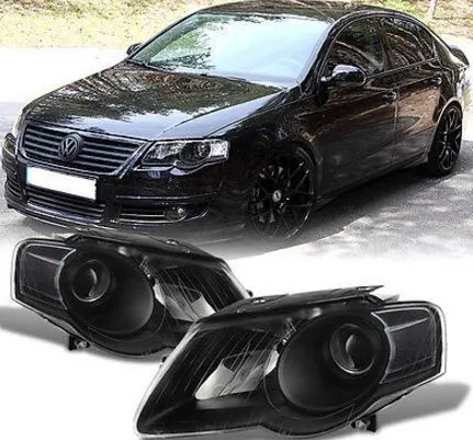 Kristalni farovi VW PASSAT B6  (2005-2010)  - crni - PROSET VTT doo
