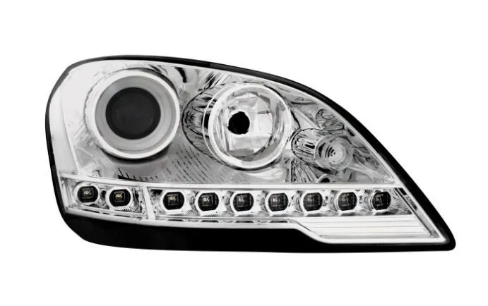 Kristalni LED farovi Mercedes ML W164  (08+) - hrom - PROSET VTT doo
