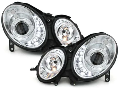 Kristalni LED farovi Mercedes W211 E-Class (06-09) - hrom - PROSET VTT doo