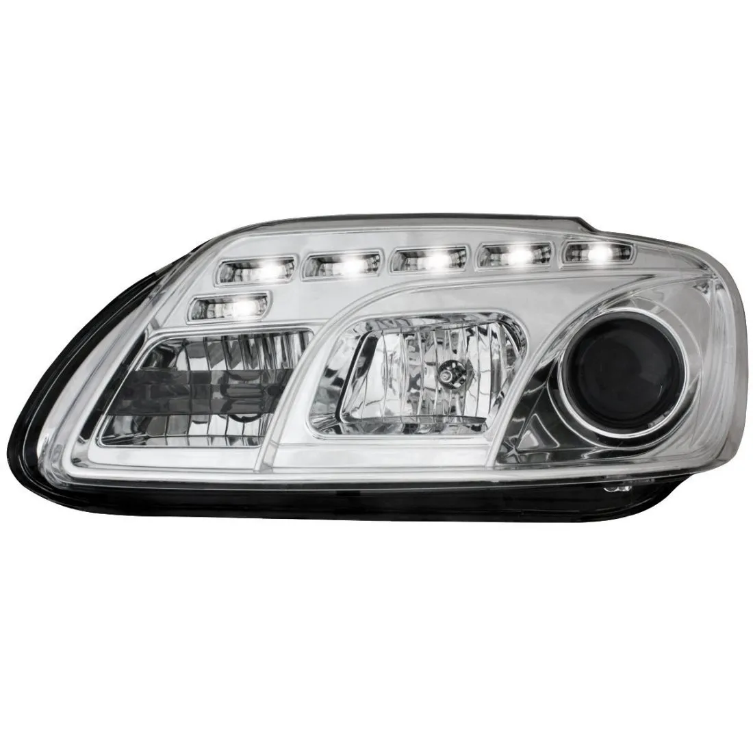 Kristalni LED farovi VW TOURAN / CADDY (03-06) - hrom - PROSET VTT doo