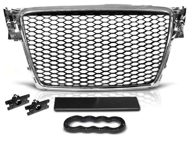 Maska bez znaka Audi A4 B8 (2008-2011) - RS LOOK sa hrom ramom - PROSET VTT doo