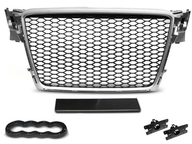 Maska bez znaka Audi A4 B8 (2008-2011) - RS LOOK siva mat - PROSET VTT doo