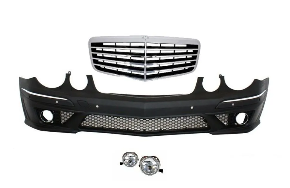 Prednji AMG branik Mercedes W211 E-Class (2002-2009) sa AMG maskom i maglenkama - PROSET VTT doo