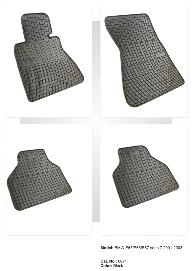 Tipske patosnice Frogum gumene BMW Seria 7 E65/E66/E67 (2001-2008) - PROSET VTT doo