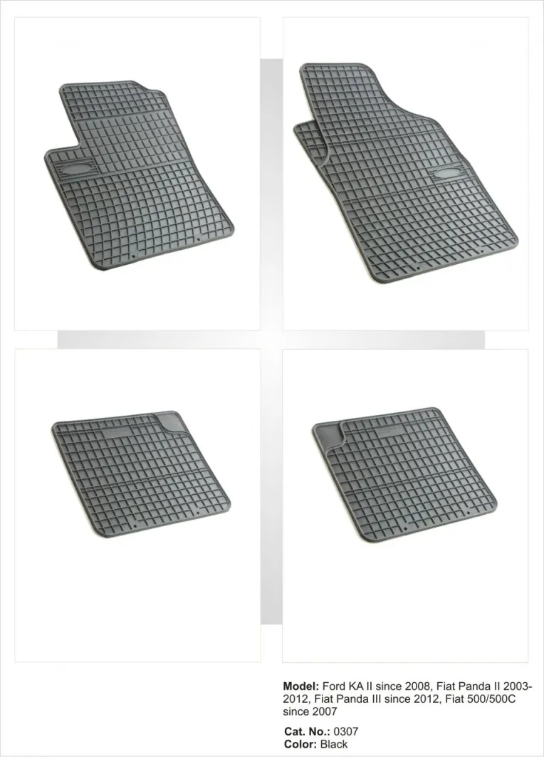 Tipske patosnice Frogum gumene Ford KA(08+)/Fiat 500(07+)/Panda(03-12) - PROSET VTT doo